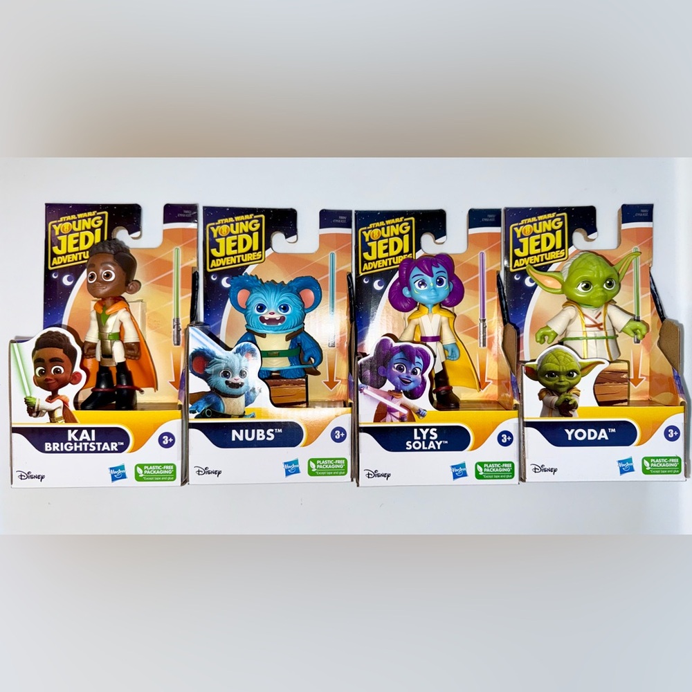 Hasbro & Disney Star Wars Young Jedi Adventures Figures-Complete Set of 4